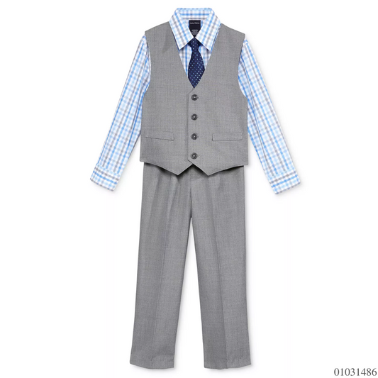 TRAJE FORMAL NAUTICA GRIS AZUL