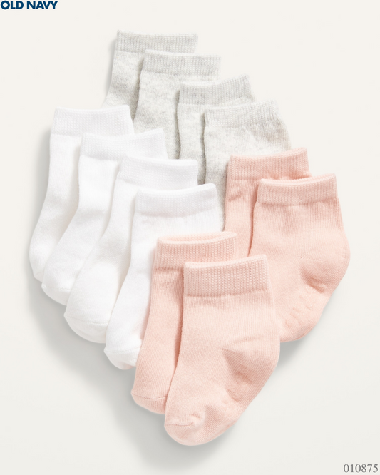 CALCETINES OLD NAVY 6 PARES BLANCO ROSA