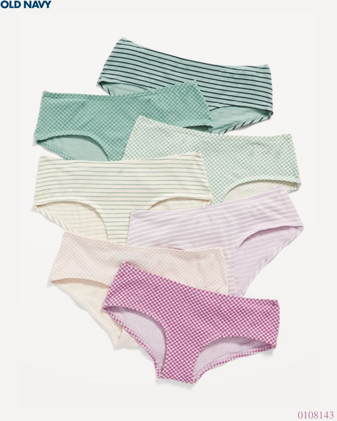 PANTIES OLD NAVY 7PZS CUADROS Y RAYAS