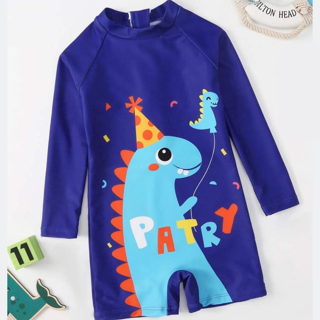 TRAJE BAÑO AZUL DINO PATRY