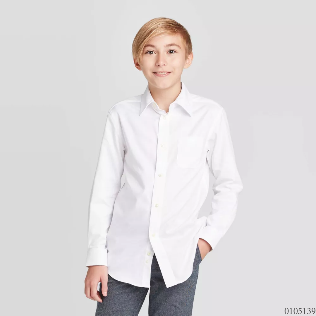 CAMISA FORMAL BLANCA MANGALARGA CAT&JACK