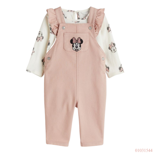 TRAJE MINNIE OVERALL ROSA H&M