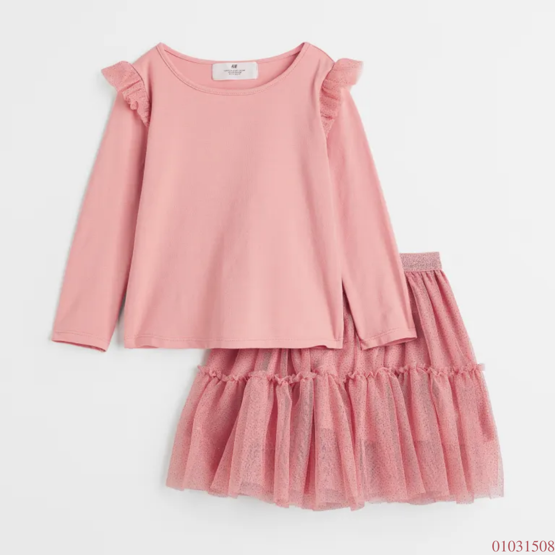 TRAJE ROSADO FALDA TUL H&M